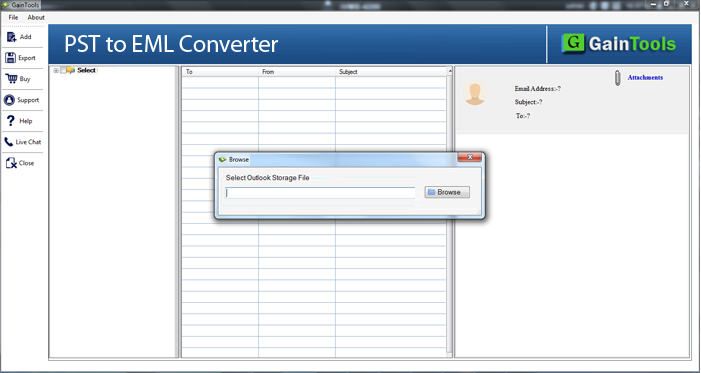 GainTools PST to EML Converter software