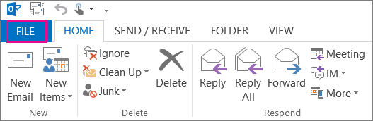 select file menu