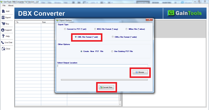 copy email result from emex 3