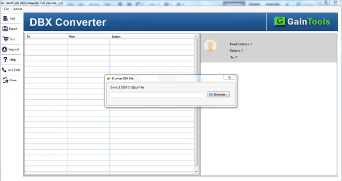 baixar dbx para EML software